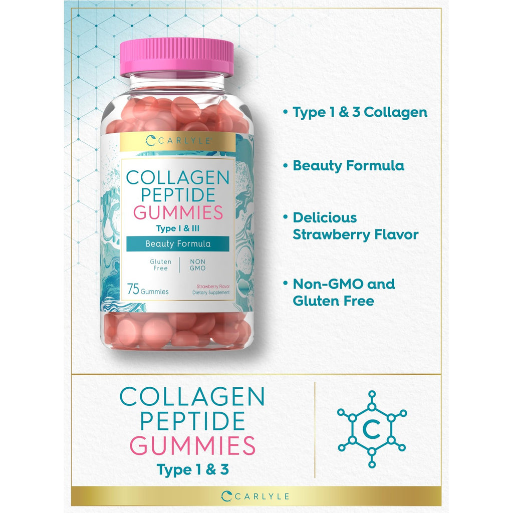 Carlyle Collagen Gummies | Strawberry Flavor Beauty Supplement