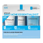 La Roche-Posay Effaclar Daily Acne Kit with Cleanser, Toner & Moisturizer | Salicylic acid acne cleanser, pore refining toner, and matte face moisturizer for oily and combination skin. Oil-free.