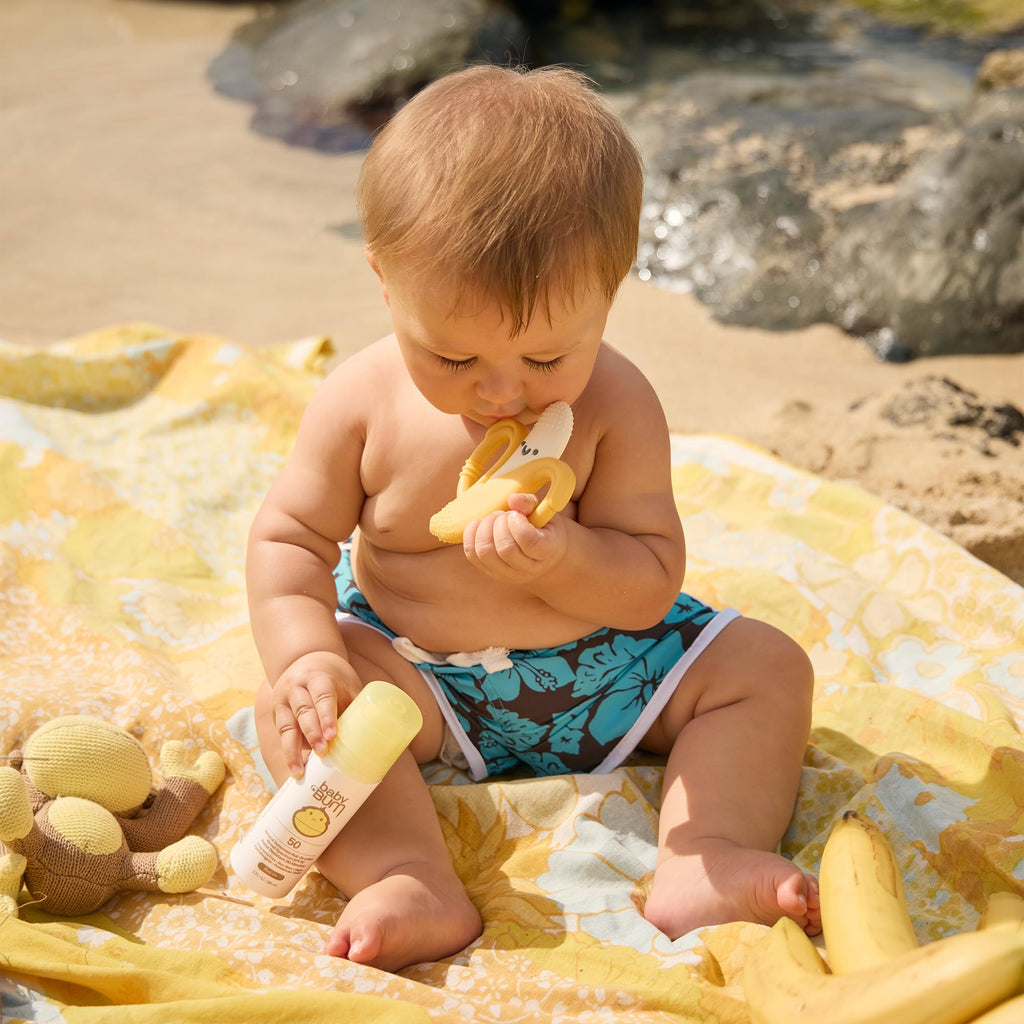 Sun Bum Baby Bum Mineral SPF 50 Roll-On Sunscreen - Vegan and Hawaii 104 Act Compliant (Without Octinoxate & Oxybenzone) - Broad Spectrum Moisturizing UVA/UVB - Travel Size - 3 oz