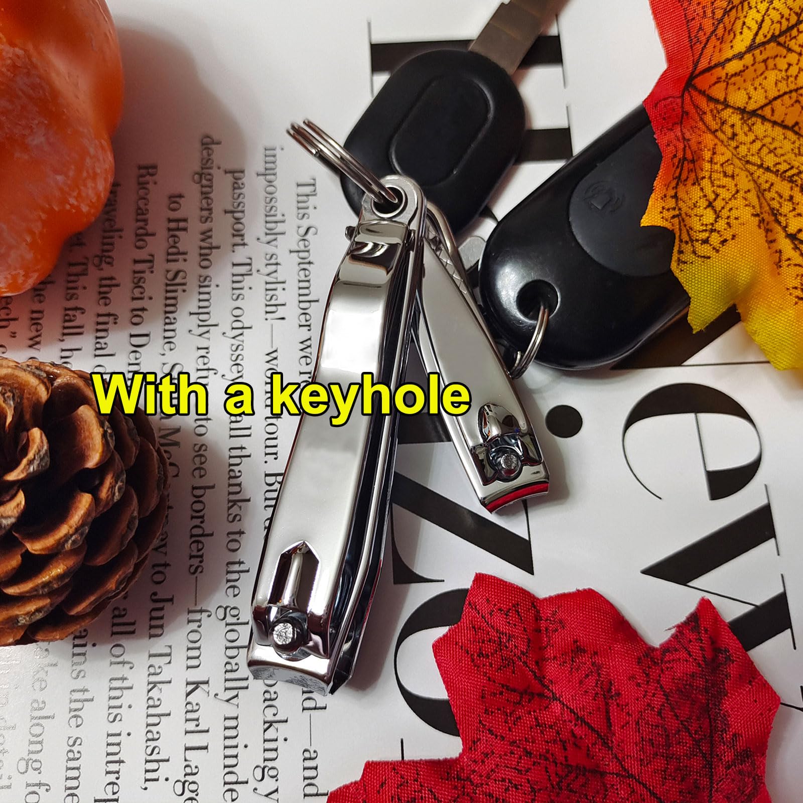 ULYSIA Nail Clippers Set, Ultra Sharp Stainless Steel Fingernail and Toenail Clipper Cutters,Travel Nail Kit for Men Women