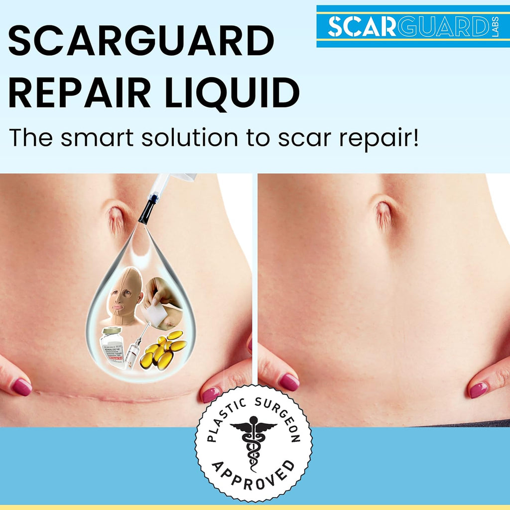 Buy now Scarguard - Invisible Brush-On Silicone Sheet with Vitamin E - Scar Removal for Keloids, Burn Scars, Surgery Scars, Stitches, Cuts - No Ugly Scar Sheets, Cream or Messy Scar Gel Needed at indiglob india