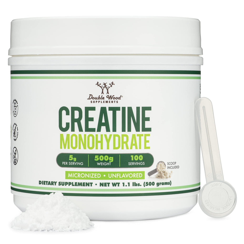 Micronized Creatine Monohydrate 5g, Unflavored, No Fillers, 100 Servings | Strength + Recovery Supplement, Micronized, Dissolves Clean, Vegan, Keto + Gluten-Free, No Blends, Scoop Included