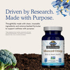 Garden of Life Dr. Formulated Advanced Omega Fish Oil - Lemon, 1,290mg EPA, DHA + DPA in Triglyceride Form, Single Source Omega 3 Supplement for Ultimate Brain & Heart Health, Non-GMO, 60 Softgels