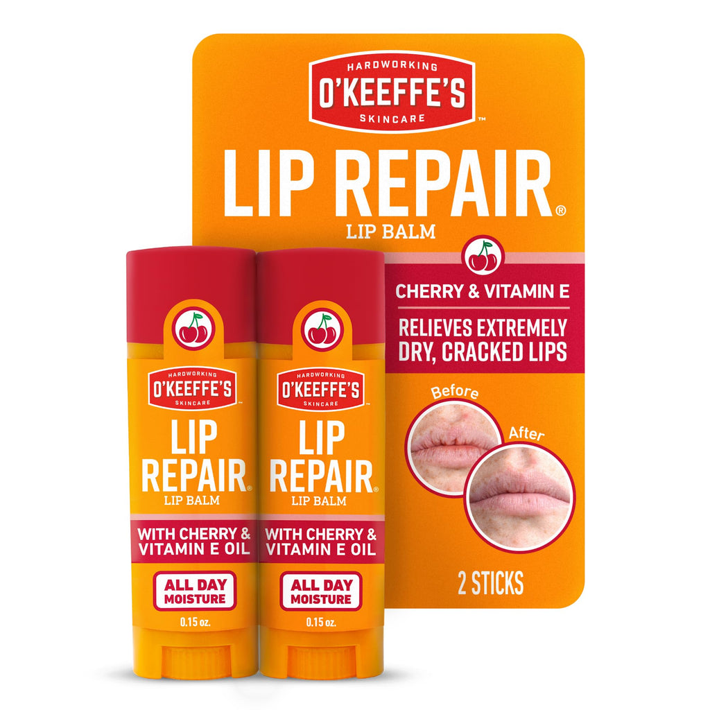Buy now O'Keeffe's Lip Repair Unscented Lip Balm for Dry, Cracked Lips - Stick (3 Pack) - Moisturizer for Very Dry Lips at indiglob india