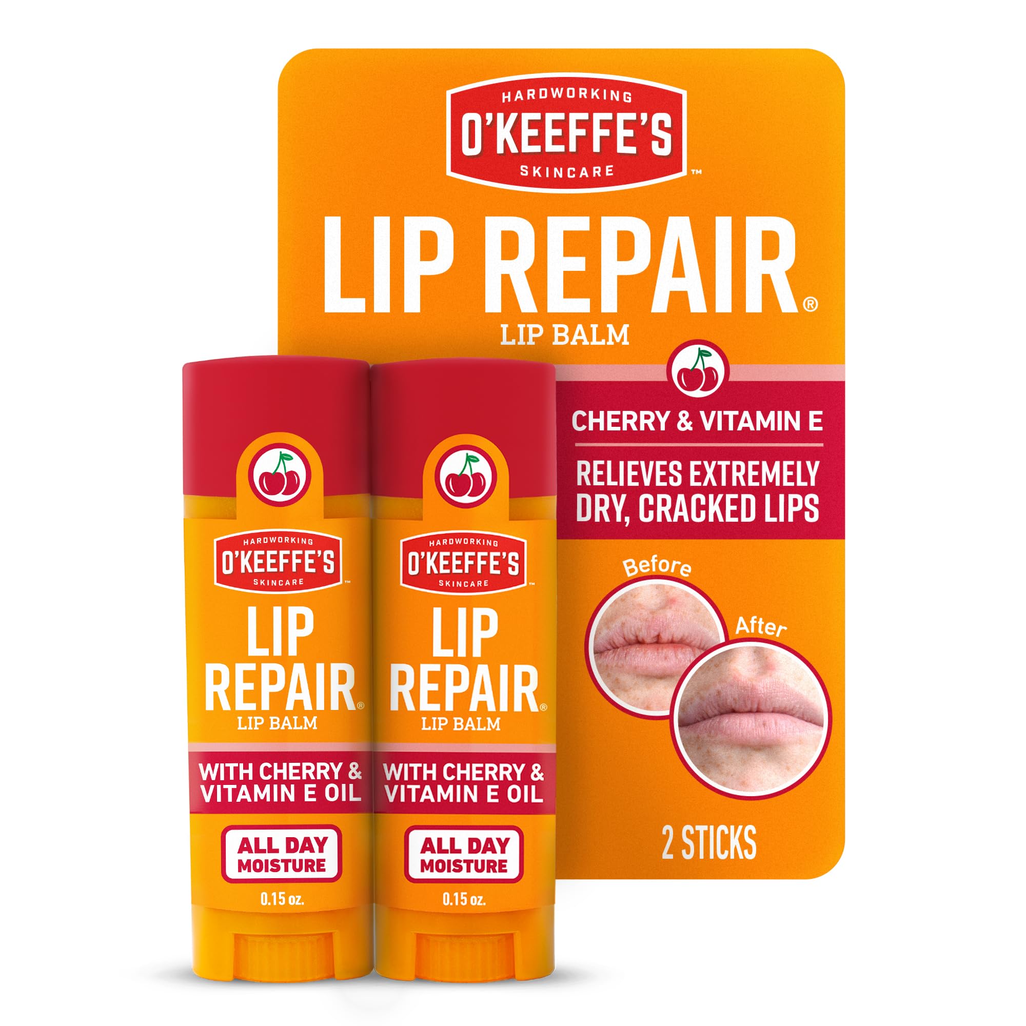 Buy now O'Keeffe's Lip Repair Unscented Lip Balm for Dry, Cracked Lips - Stick (3 Pack) - Moisturizer for Very Dry Lips at indiglob india