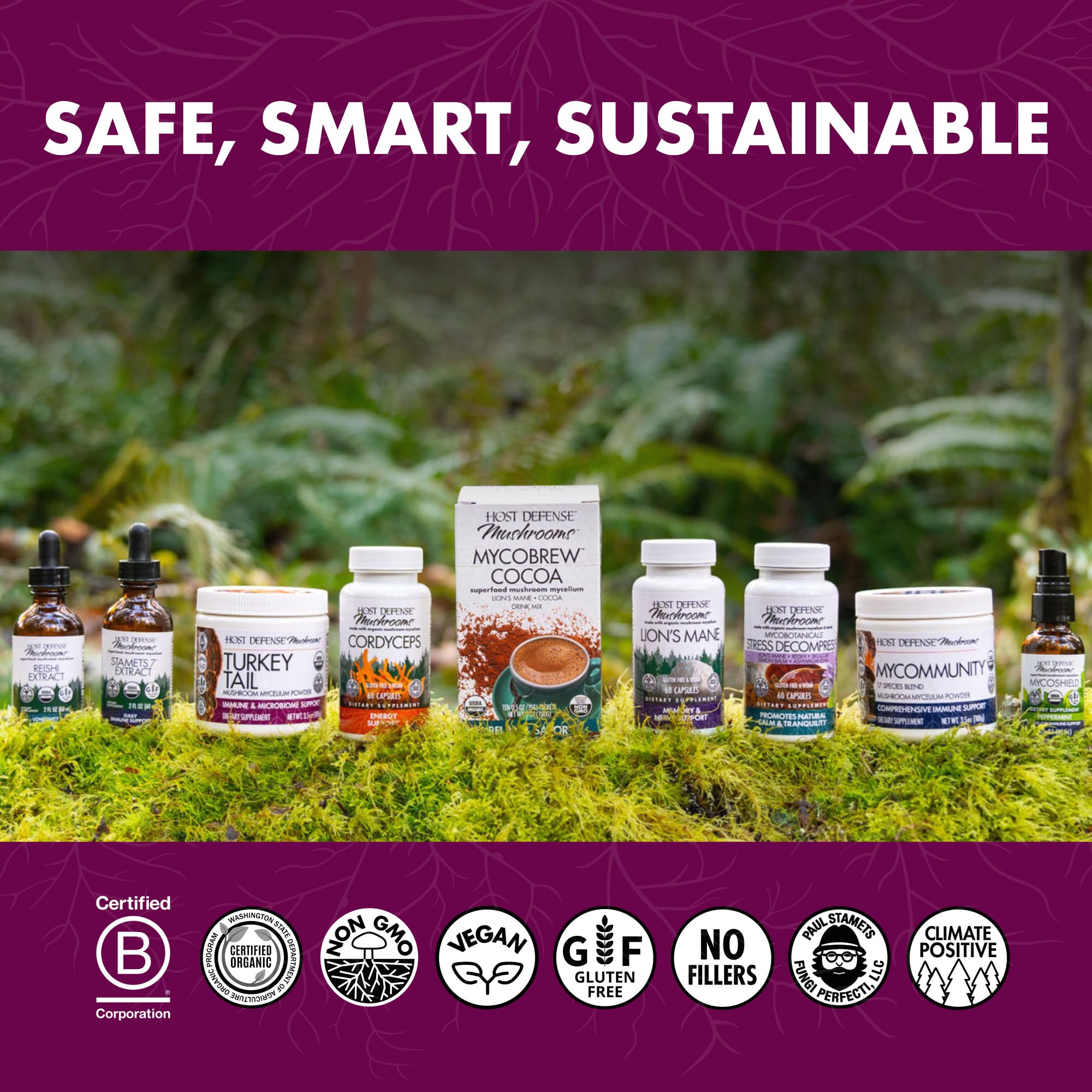 Host Defense Turkey Tail, Digestive & Immune, 240 (2 Units of 120 Ct) | Digestive, Gastrointestinal, Immune Response, and Gut Microbiome Support, Turkey Tail Mushroom Supplement, 60 Servings Each