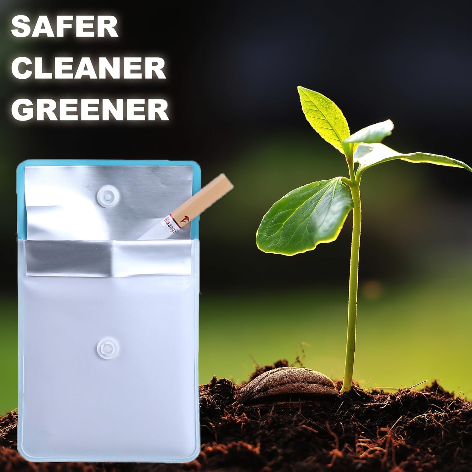 Buy now Pocket Ashtray Pouch- Fireproof PVC-Odor free-Portable Compact- Assorted Color- pack of 4 at indiglob india