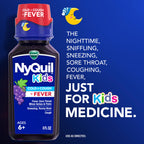 Buy now VICKS DayQuil and NyQuil Kids Grape Cold & Cough + Fever Multi-Symptom Relief Liquid Co-Pack, Specially Formulated for Kids Ages 6+, 2x8 OZ at indiglob india