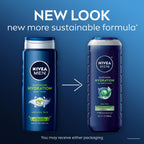 Buy now NIVEA MEN Maximum Hydration Body Wash for Dry Skin, Aloe Vera Enriched, 3-in-1 Moisturizing Body Wash, Face and Hair, Paraben Free, Vegan Formula, 16.9 Fl Oz Bottle, Pack of 3 at indiglob india