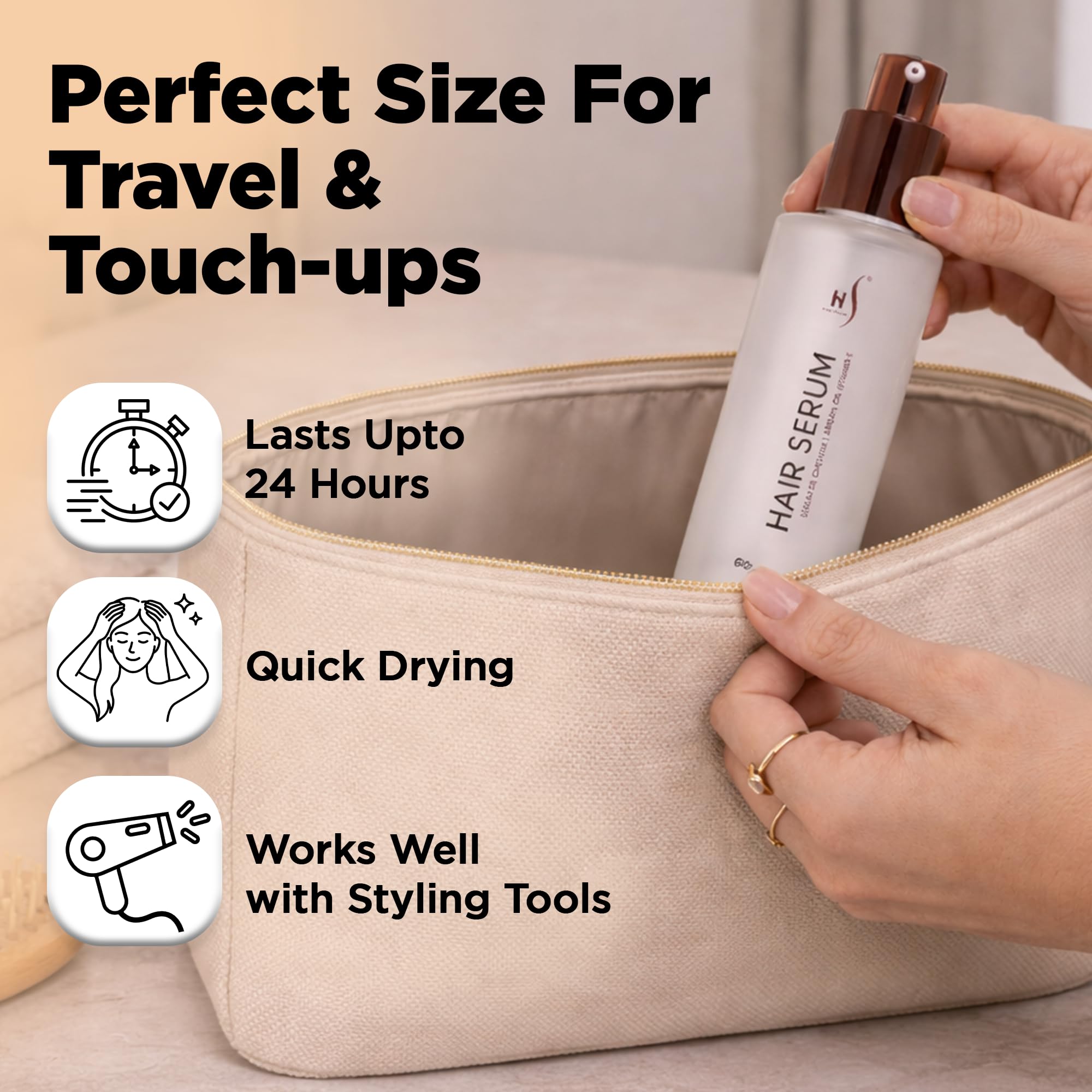 HerStyler Argan Oil Hair Serum - for Frizz, Straightening, Styling & Shine | Hair Repair Serum for Frizzy & Damaged Hair - Lightweight - Hydrating - Fast Absorbing - For Thicker, Fuller Hair - 1 Pack