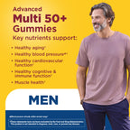Nature Made Advanced Multivitamin Gummies 50+ for Men, 84 Multi Vitamins | Mens Multivitamins Gummies with Magnesium Citrate, Vitamin D3, Zinc, All 8 B Vitamins, 28 Day Supply