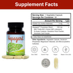 Hepagard Natural Liver Support Supplement with NAC, Vegan, Gluten-Free | Promotes Healthy Liver Function, Detox, and Cleanse with Milk Thistle for Less Bloating and Better Digestion, 30-Day Supply