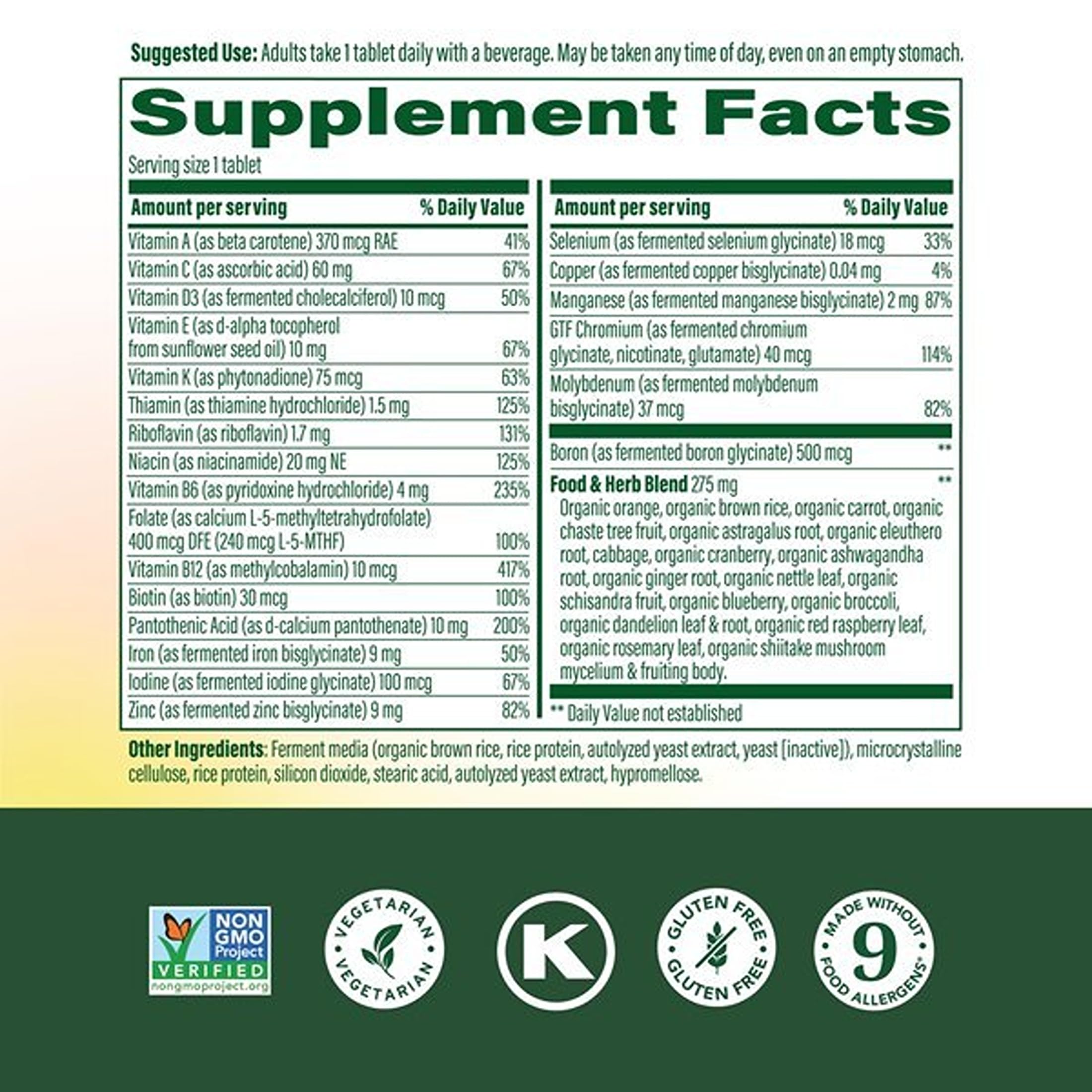 MegaFood One Daily Multivitamin for Women 40+ with 22 Nutrients, 90 Tablets | Immune Support, Cellular Energy, Muscle & Bone Health, Methylated B12, Methylfolate, Vitamin D3, C and Zinc, 90 Servings