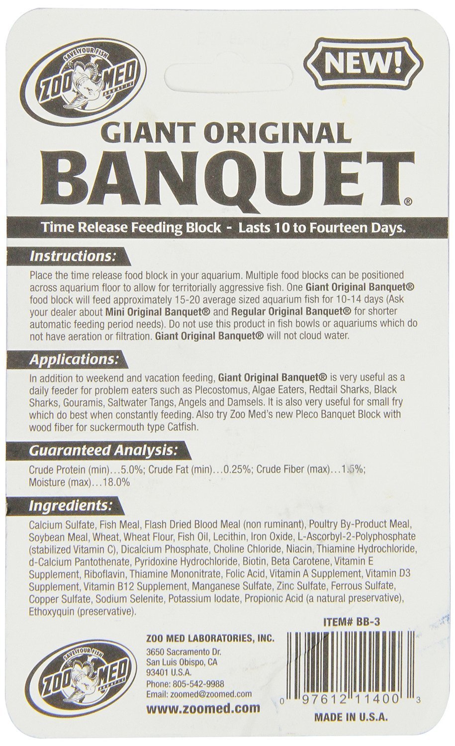 Zoo Med Laboratories Giant Banquet Block Feeder (3 Pack)