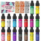 Buy now Epoxy Resin Pigment - 16 Colors Translucent Resin Colorant, Highly Concentrated Resin Dye for DIY Jewelry Making, AB Resin Coloring - 10ml at indiglob india