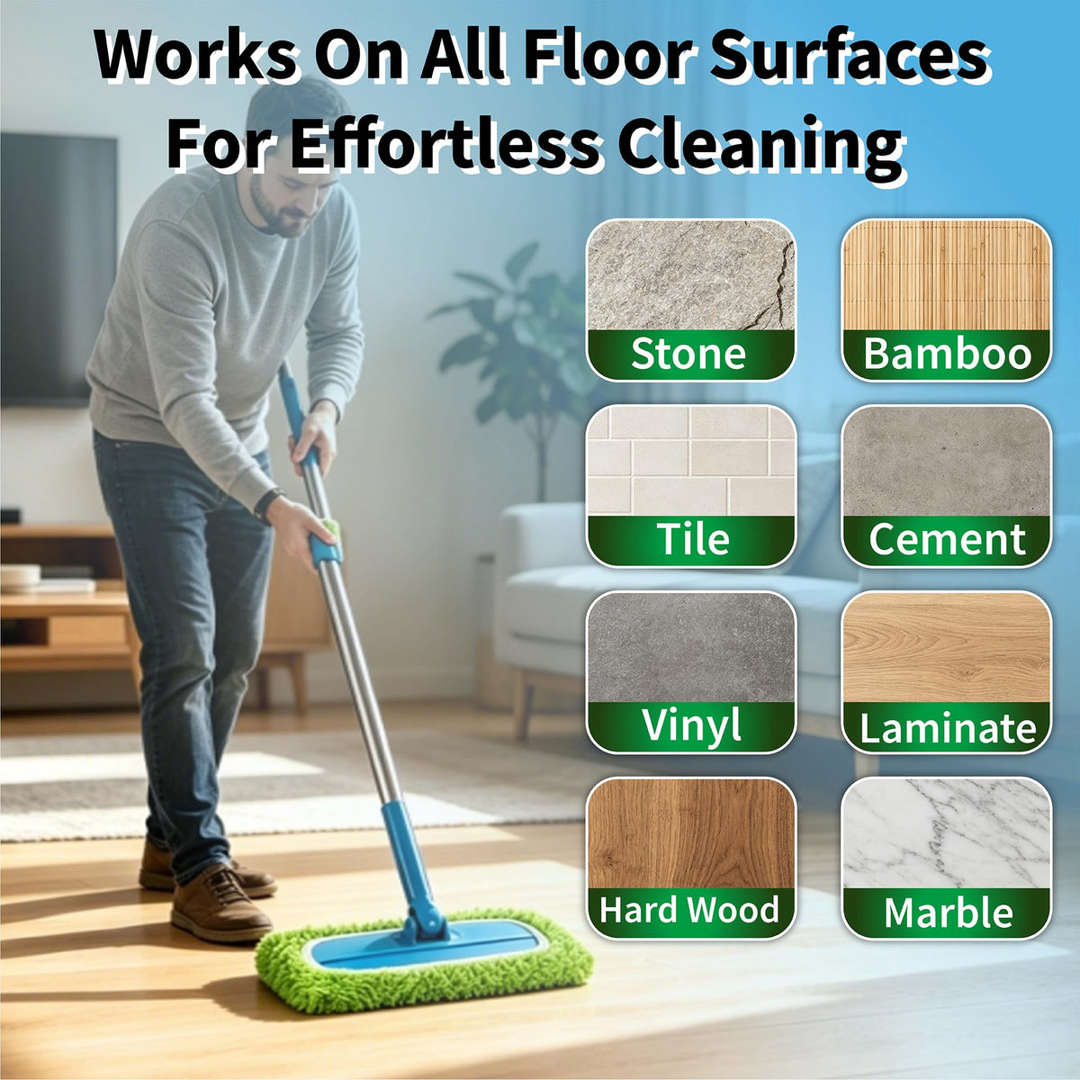 8 Pack Microfiber Replacement Mop Pads for Swiffer Sweeper
