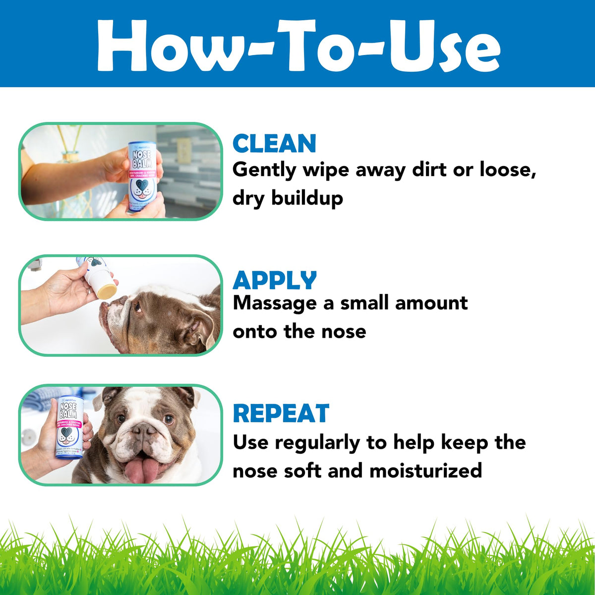 Squishface Dog Lick Safe Nose Balm for Hyperkeratosis & Dry Cracked Snouts
