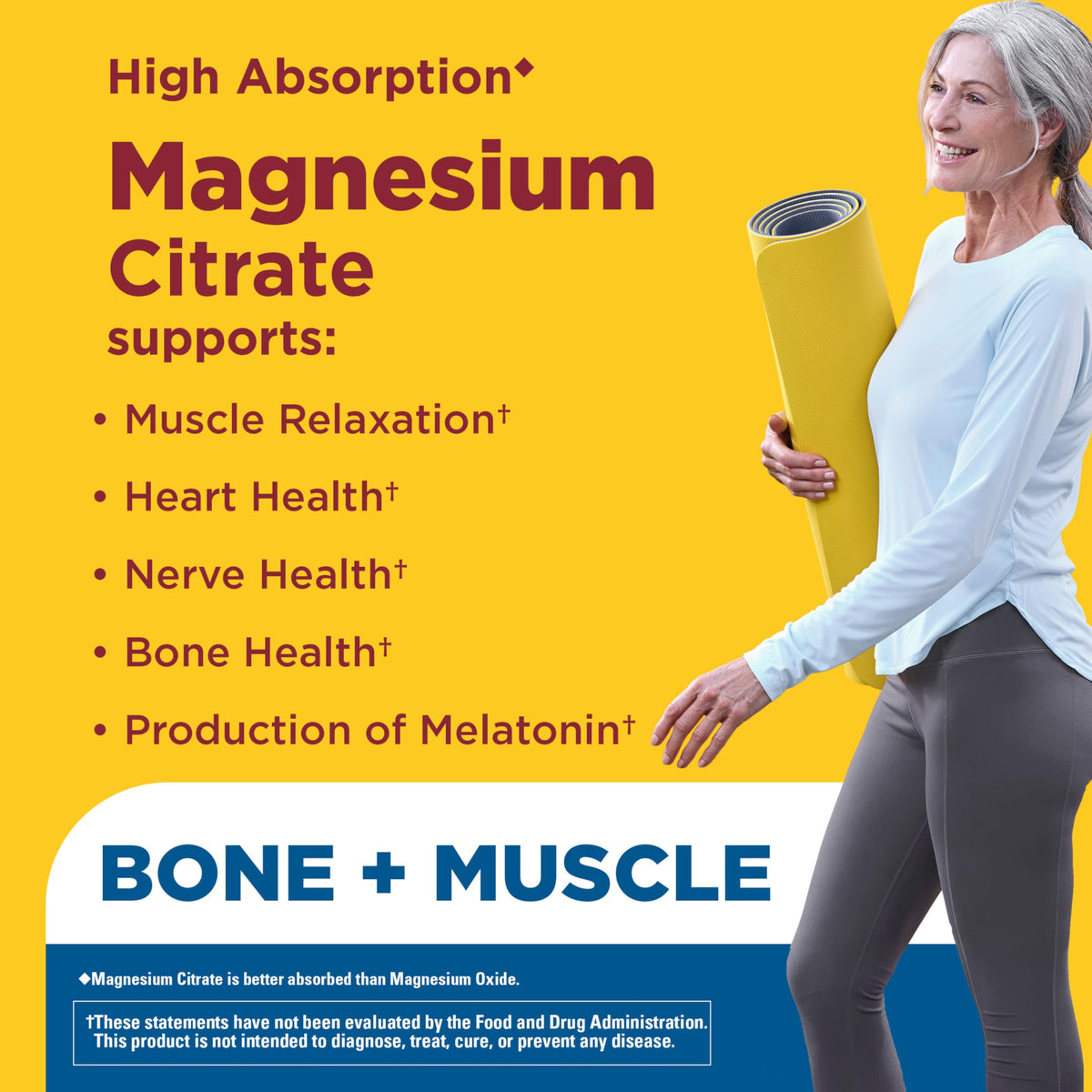 Nature Made Extra Strength Dosage Magnesium Citrate Tablets, 60 Tablets