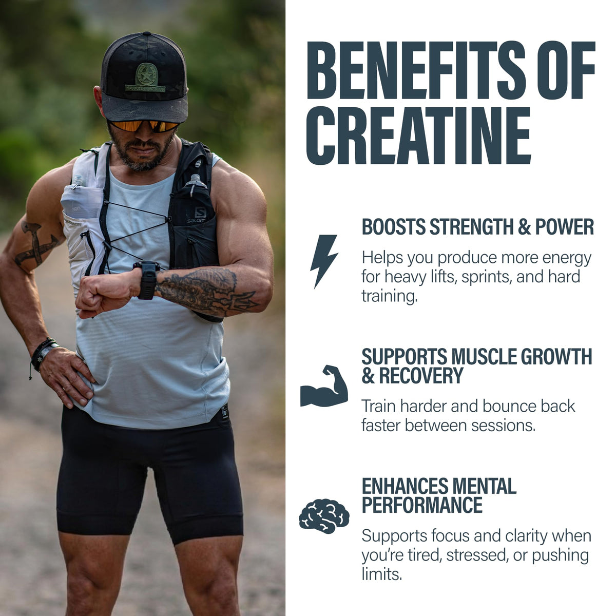 BUBS Boost Creatine Monohydrate – 90 Servings | 5g Creapure® Creatine Powder | NSF Certified for Sport | Supports Strength, Power & Performance | Unflavored, No Fillers