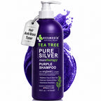 Tea Tree Purple Shampoo and Conditioner Set for Blonde, Silver & Gray Hair, Anti-Brass Toning & Brightening, Refreshes and Hydrates Scalp & Hair, Sulfate-Free Botanical Formula