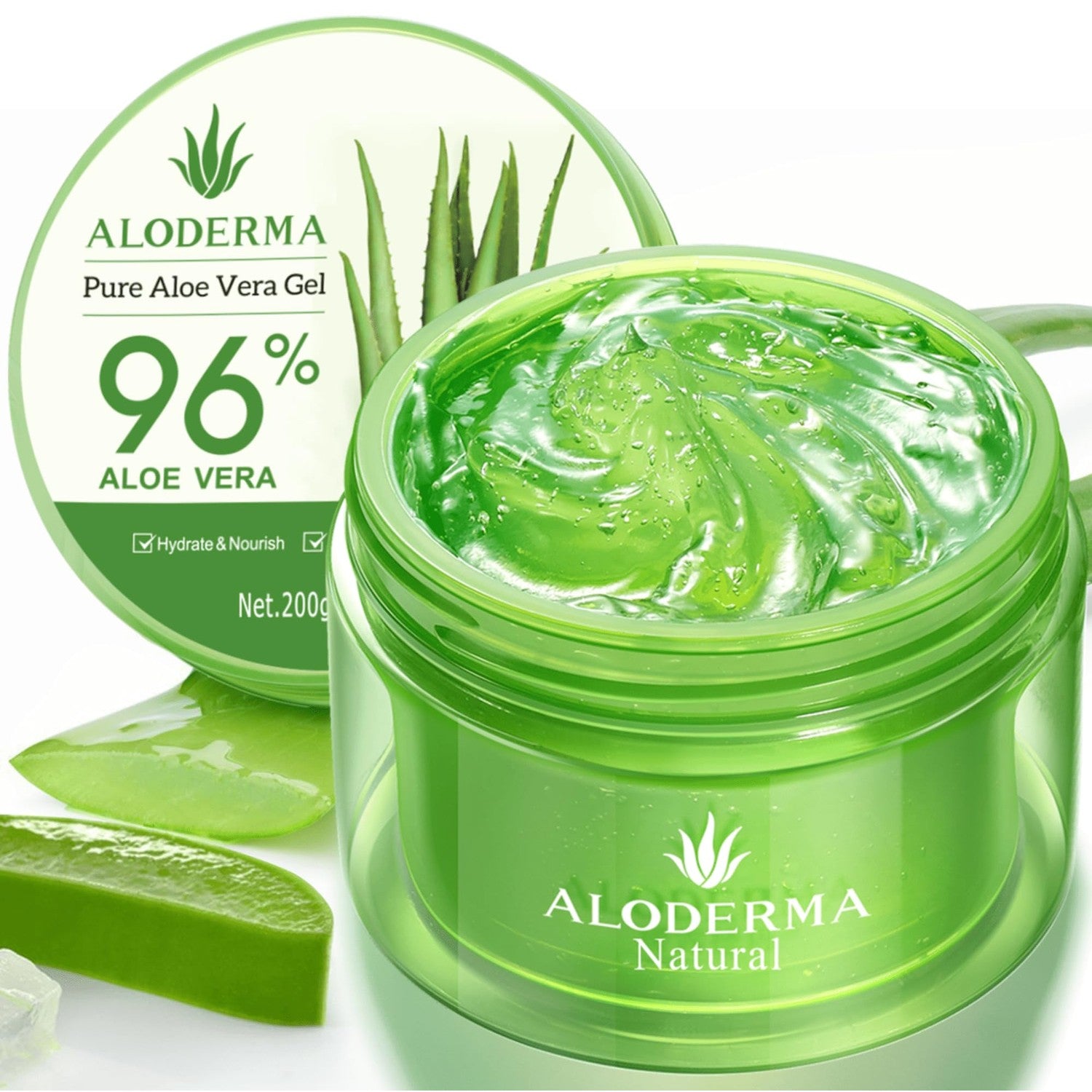 Buy now Aloderma Aloe Vera Gel Made within 12 Hours of Harvest with 96% Pure Organic Aloe Vera for Skin, Scalp, & Hair, Soothing Aloe Face Moisturizer, Multipurpose, Hydrating Aloe Gel, 7.05oz at indiglob india