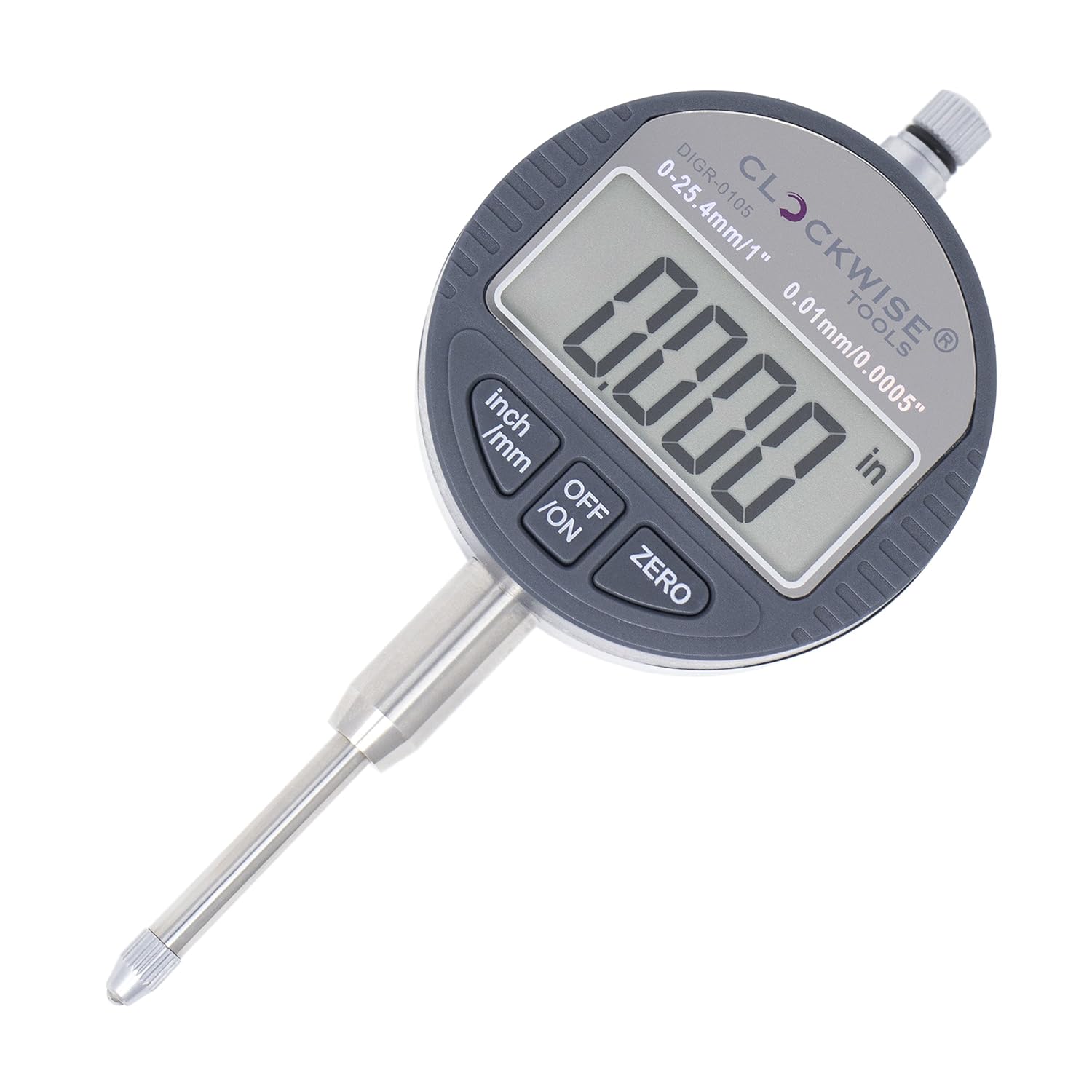 Buy now Clockwise Tools Digital Indicator with Magnetic Base Holder Stand, DIBR-0105 0-1 Inch/25.4mm, Inch/Metric Conversion, Auto Off DIGR-0105; 0-1" 25.4mm at indiglob india