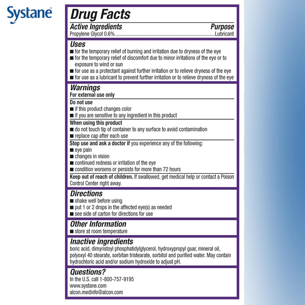 Systane Complete Preservative Free Lubricating Dry Eye Drops, 0.34 Fl Oz