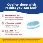 Nature Made Wellblends Sleep Longer, 35 Tri-Layer Tablets | Melatonin 10mg, L theanine 100 mg, and GABA 100mg, Sleep Supplement