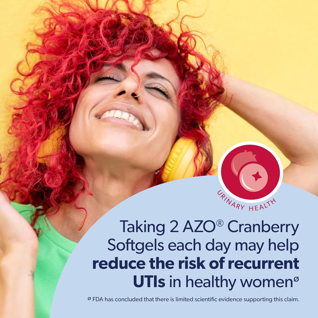 Buy now AZO Cranberry Supplement, Made with Concentrated Whole Fruit Cranberry Powder to Help Cleanse and Protect the Urinary Tract*, Sugar Free Cranberry Pills, Non-GMO, 100 Softgels at indiglob india