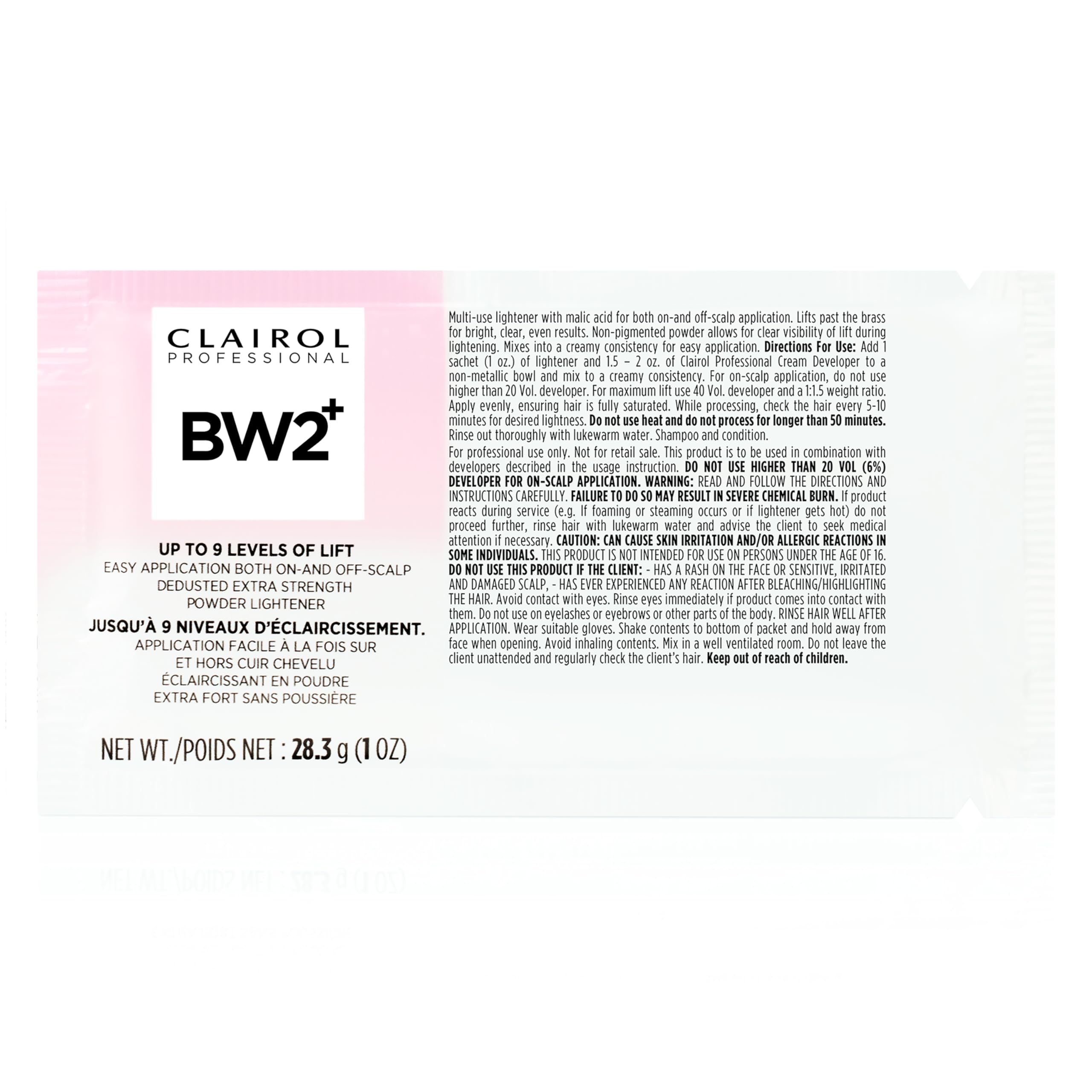 Clairol Professional BW2+ Extra Strength Powder Lightener | Up to 9 Levels of Lift for Hair Highlights & Lightening