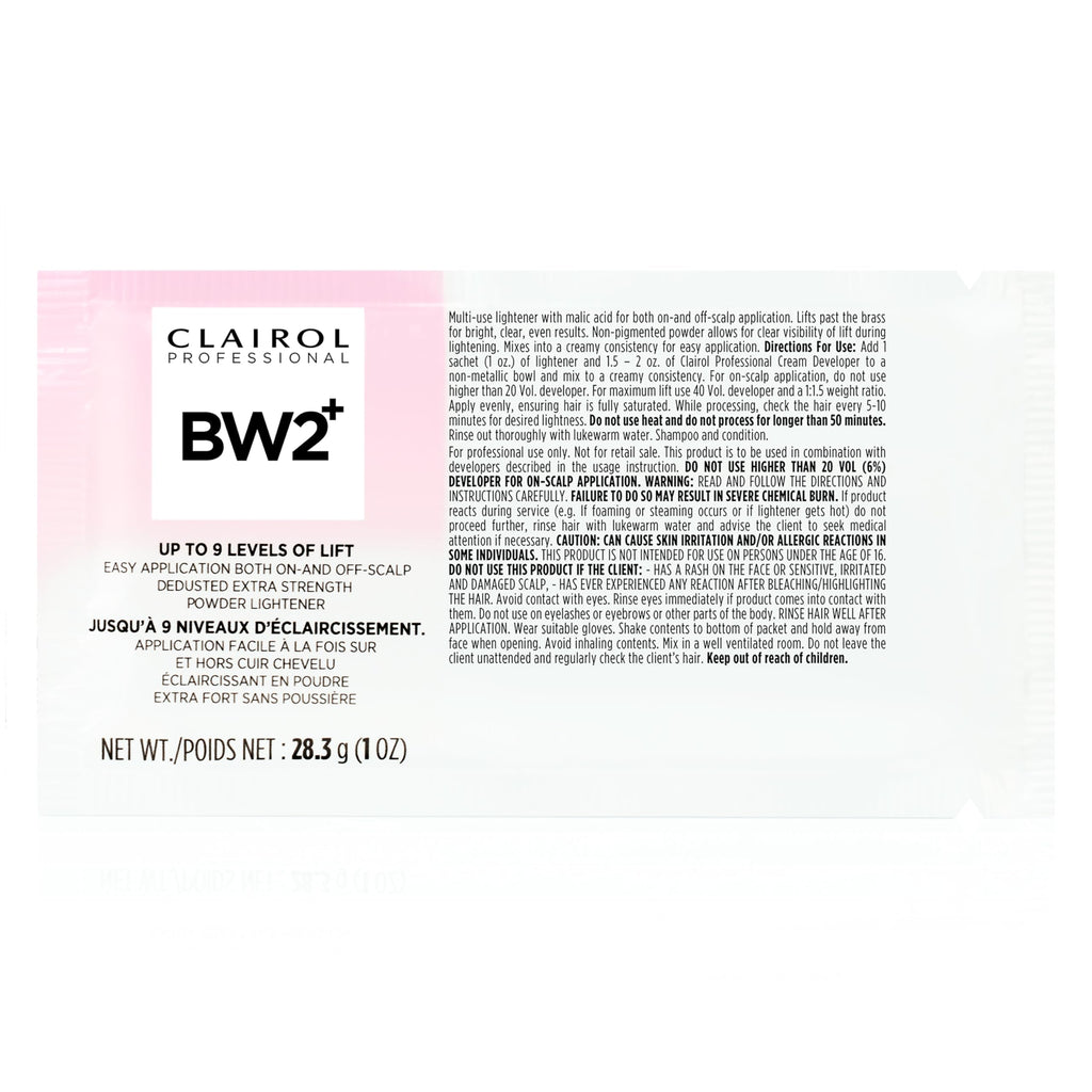 Clairol Professional BW2+ Extra Strength Powder Lightener | Up to 9 Levels of Lift for Hair Highlights & Lightening