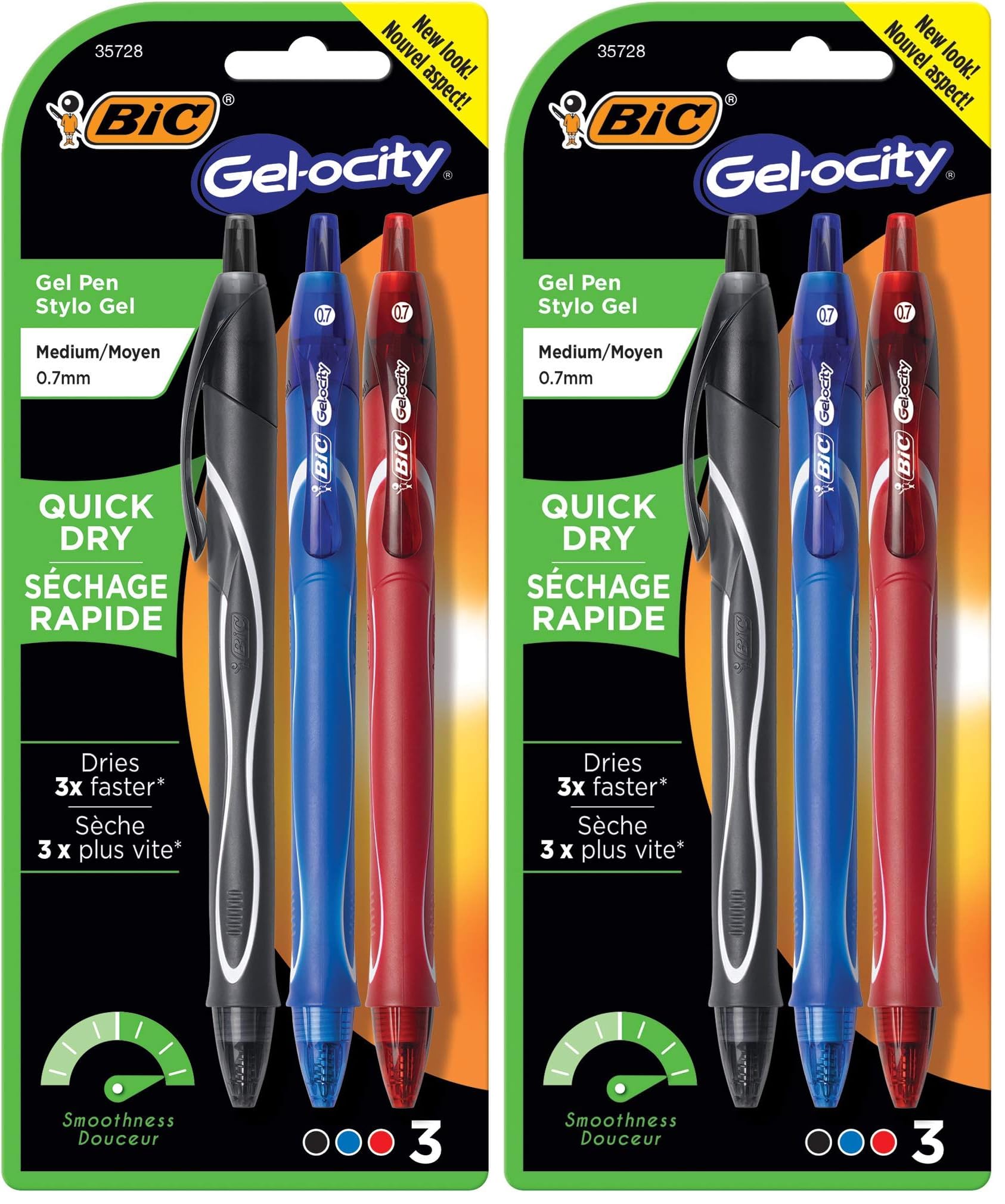 Buy now BIC Gelocity Quick Dry Blue Gel Pens, Medium Point (0.7mm), 12-Count Pack, Retractable Gel Pens With Comfortable Full Grip at indiglob india