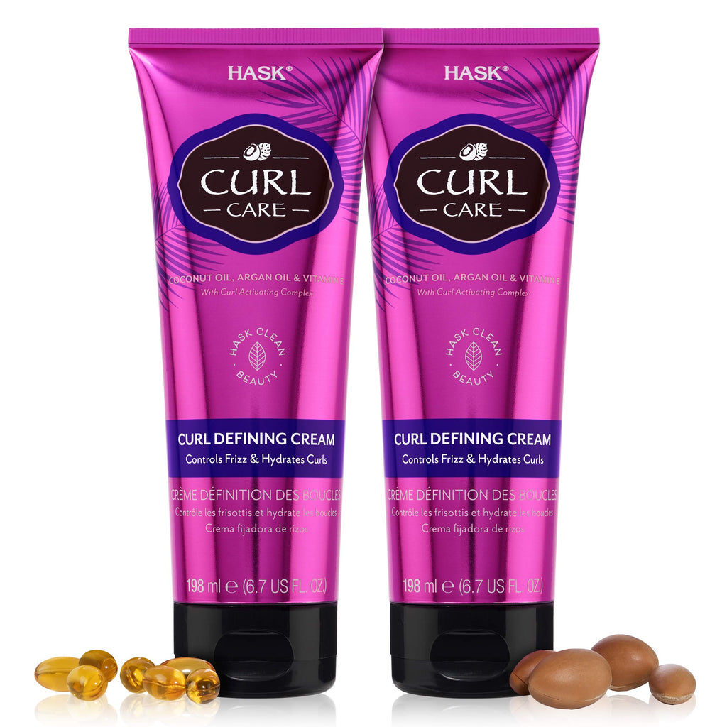HASK Curl Care Coconut Defining Cream, 6.7 oz (Pack of 2)