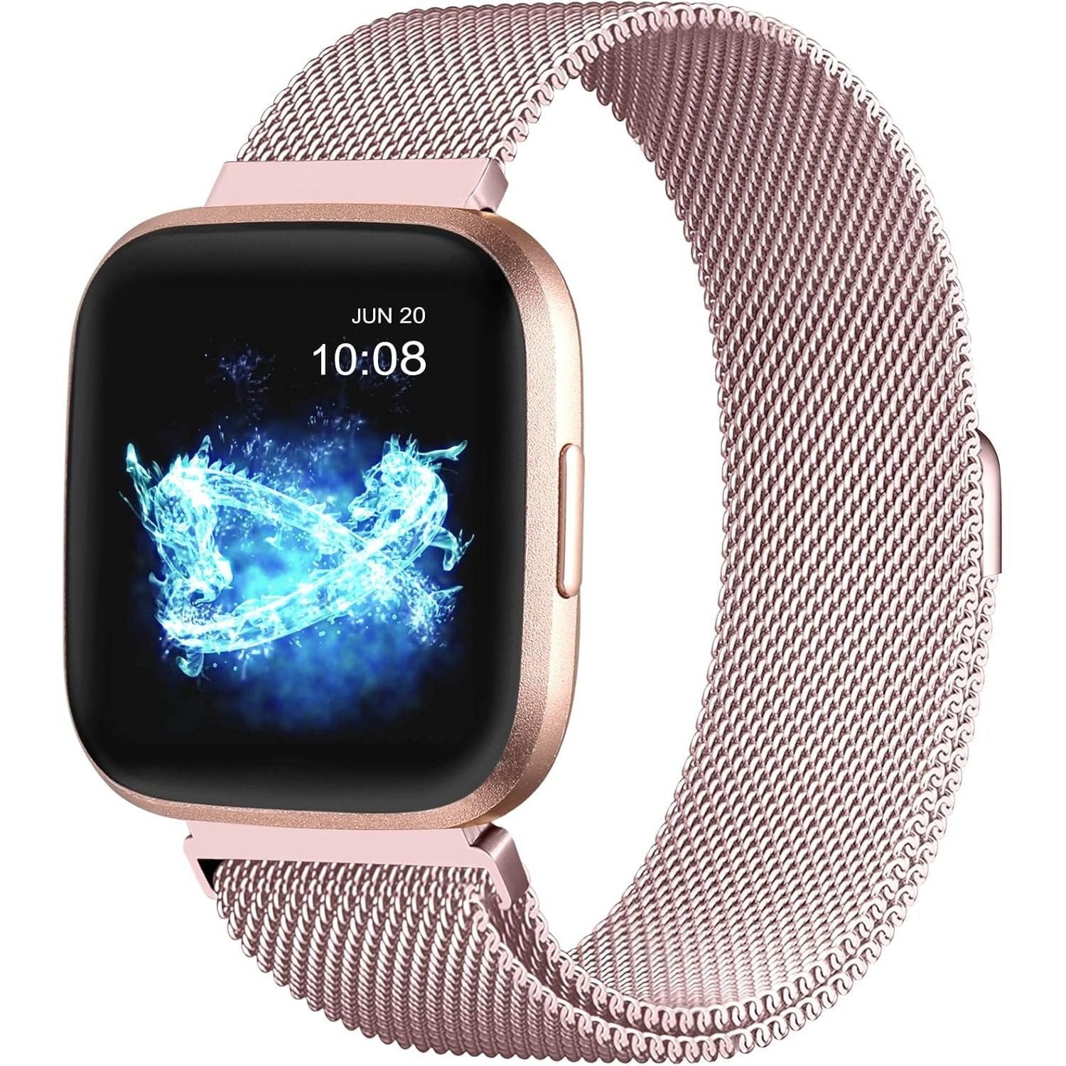 Buy now ZWGKKYGYH Metal Bands Compatible with Fitbit Versa 2/Versa Lite SE/Versa Band for Women Men, Royal Gold, Small S: 5.5" - 7.5" Rose Gold at indiglob india