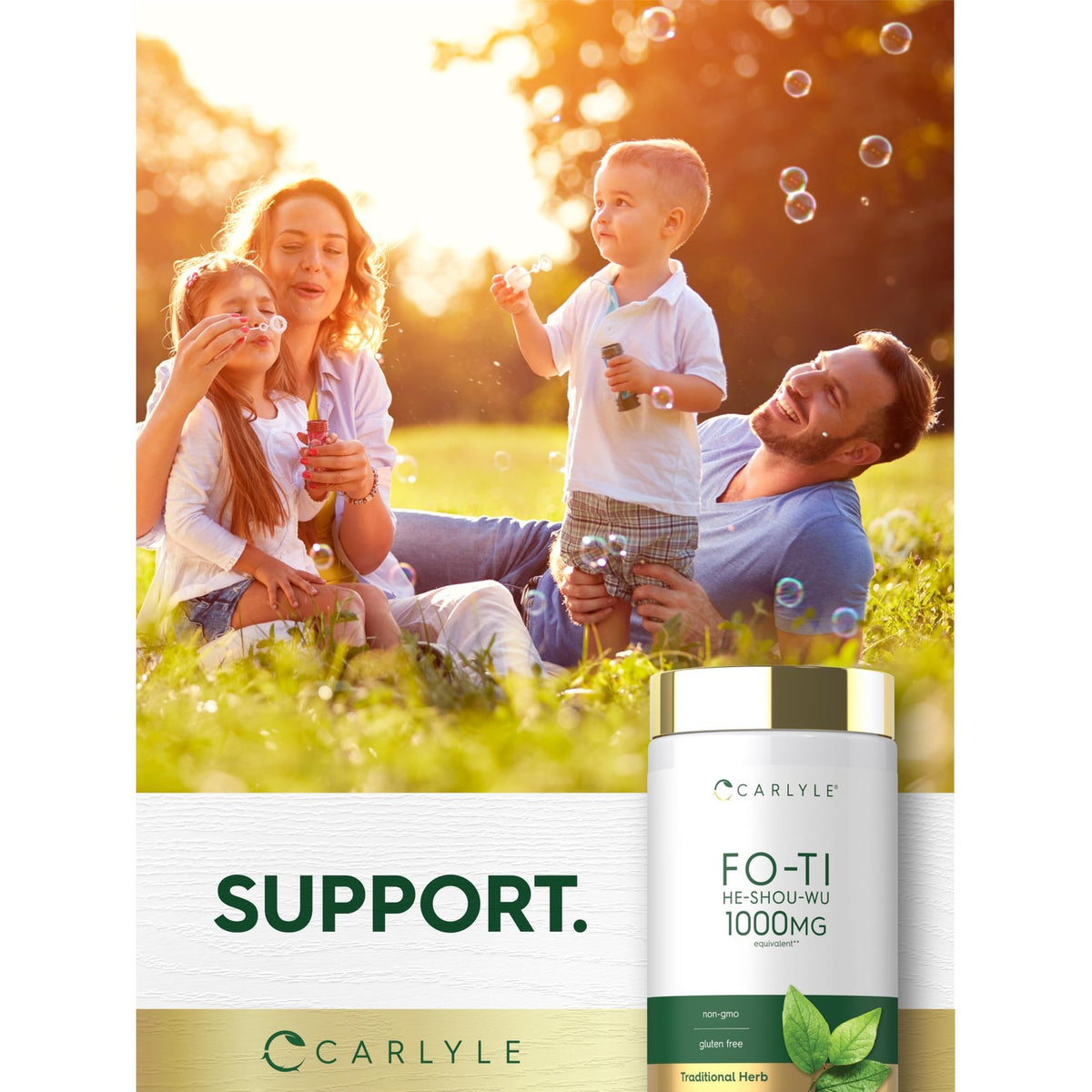 Carlyle Fo-Ti Supplement | 180 Capsules | He-Shou-Wu Root Extract