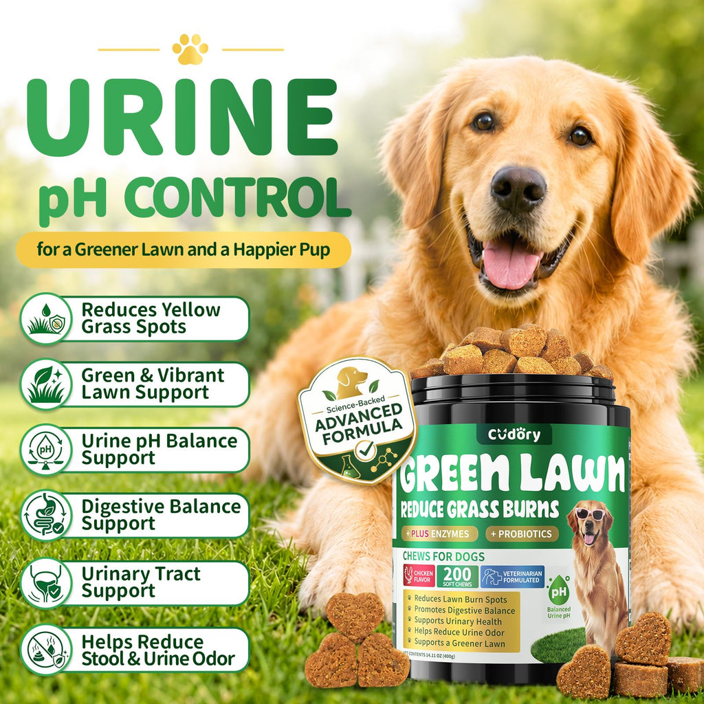 Dog Urine Neutralizer for Lawn, Green Grass Chews for Dogs, 200 Ct, Chicken