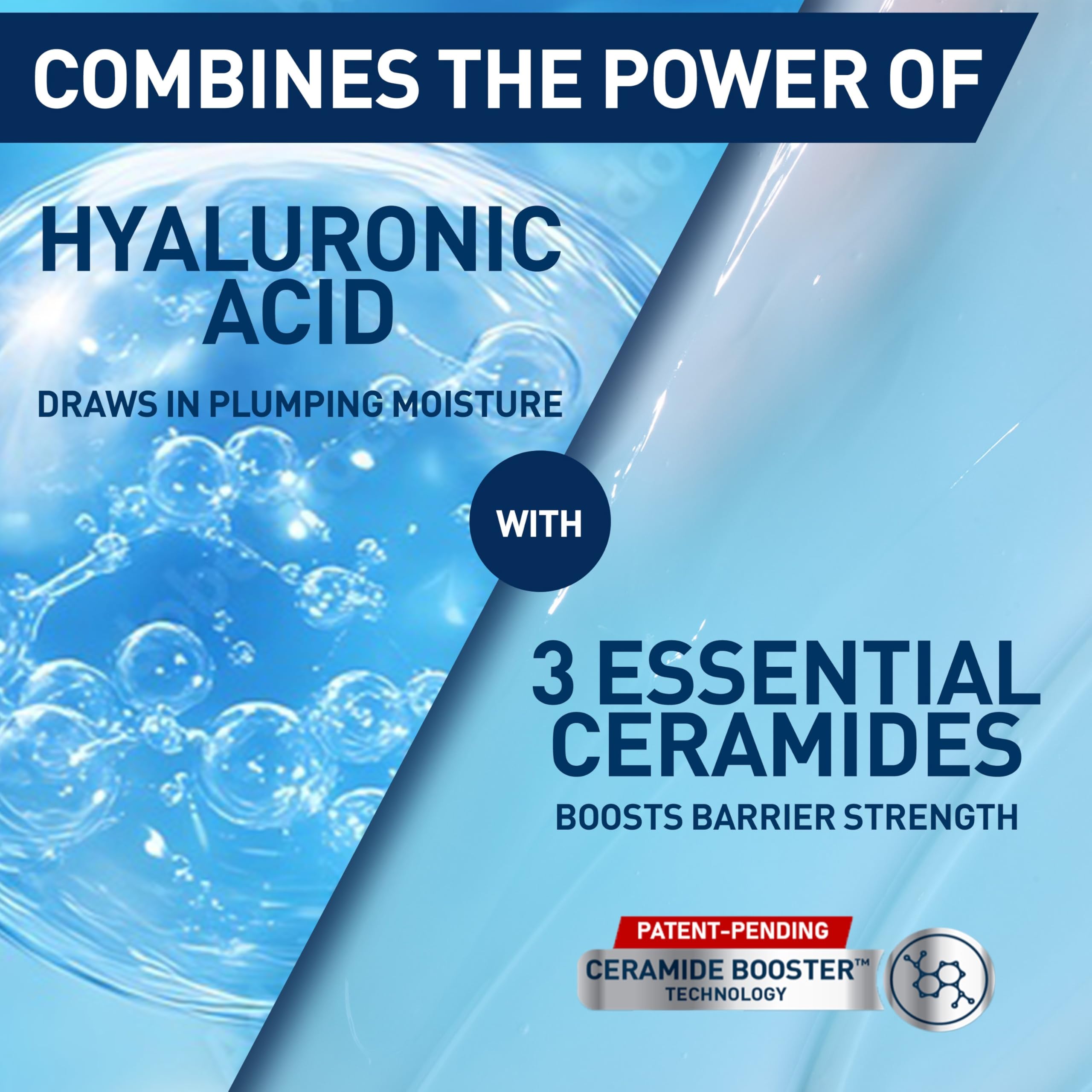 CeraVe Hydrating Hyaluronic Acid Water Gel Moisturizer for Face, 17oz | Lightweight Water Gel with Ceramides, Niacinamide and Hyaluronic Acid For Plumping Hydration, Safe For Sensitive Skin