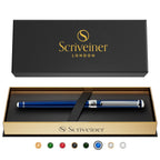 Buy now Scriveiner Black Lacquer Rollerball Pen - Stunning Luxury Pen, Real Gold Plating, Schmidt Ink Refill, Best Roller Ball Gift Set for Men & Women, Professional, Executive Office, Nice Pens at indiglob india