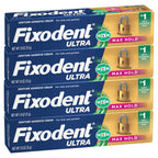 Ultra Max Hold Plus Scope Secure Denture Adhesive for Full and Partial Denture Wearers, Blue, 1.8oz 4 Pack