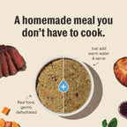 The Honest Kitchen Wholemade Whole Grain Beef Recipe, Human Grade Dehydrated Dog Food, Just Add Water, Supports Digestion, Skin & Coat, Topper for Dry or Wet Dog Food, 10 lb Box Makes 40 lbs