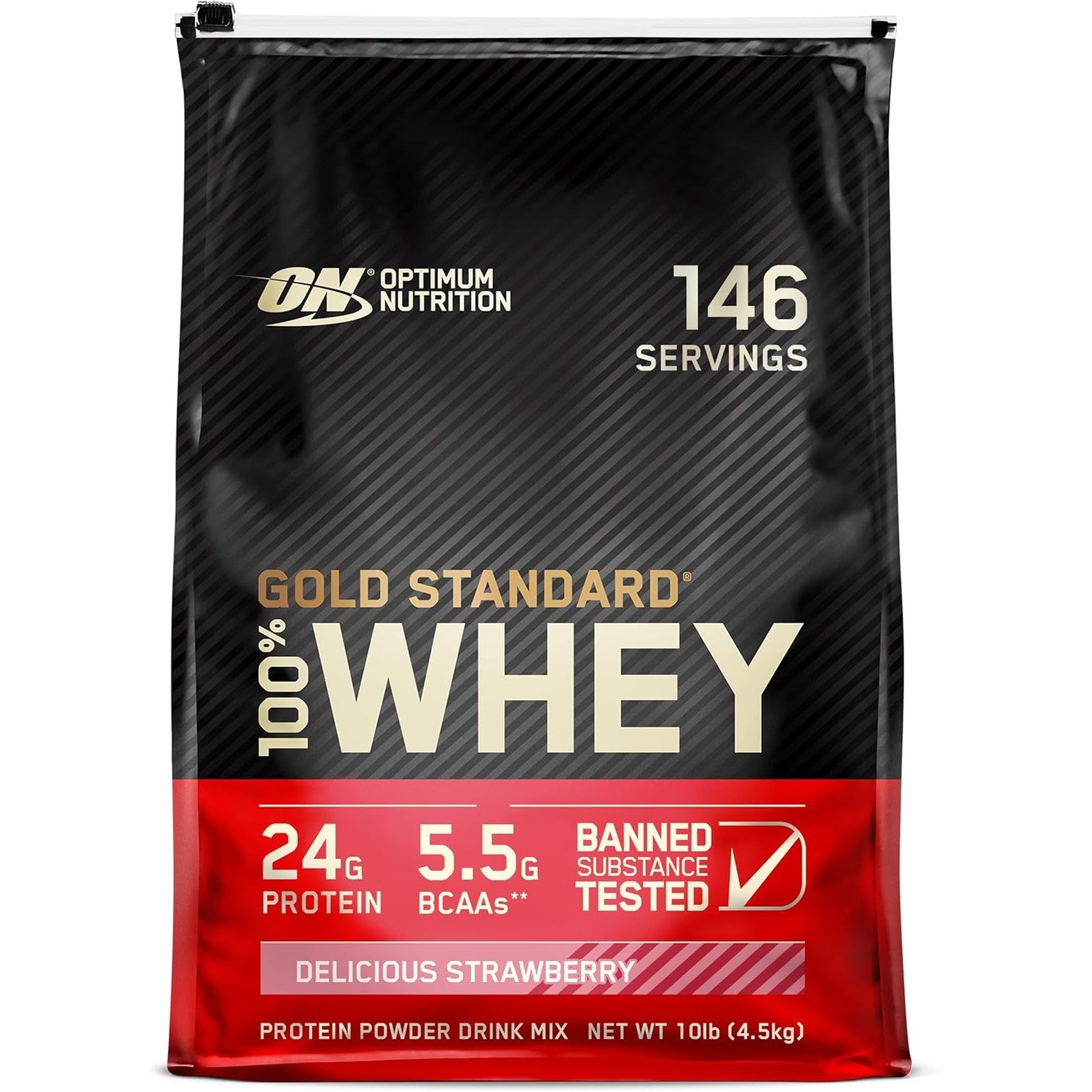Buy now Optimum Nutrition Gold Standard 100% Whey Protein Powder, Banana Cream, 5 Pound (Packaging May Vary) Delicious Strawberry 10 Pound (Pack of 1) at indiglob india