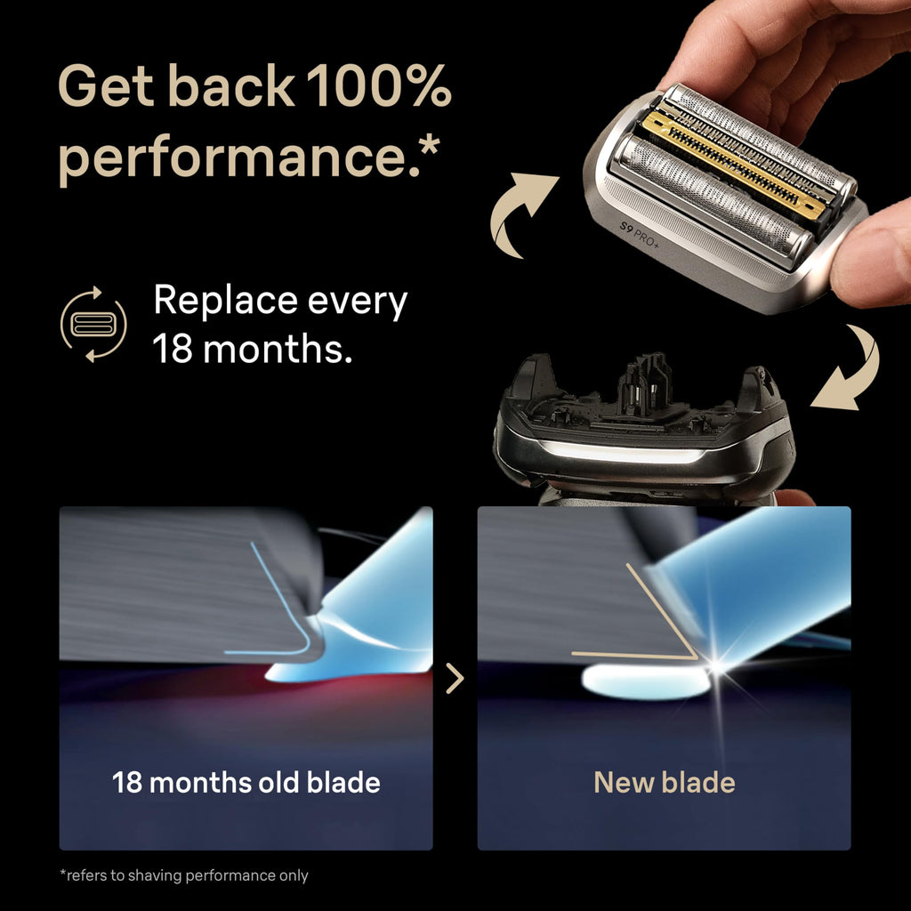 Series 9 Men's Electric Shaver Head Original Replacement Blade, Silver 94M