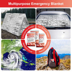 9 Pack Emergency Blankets, Outdoor Survival Emergency Insulated Gear, Mylar Thermal Space Insulated Blanket, Perfect for Camping, Hiking, Running, Marathon, Wilderness Rescue or First Aid