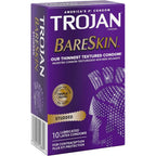 Buy now Trojan Studded Bareskin Lubricated Condoms - 10 Count at indiglob india