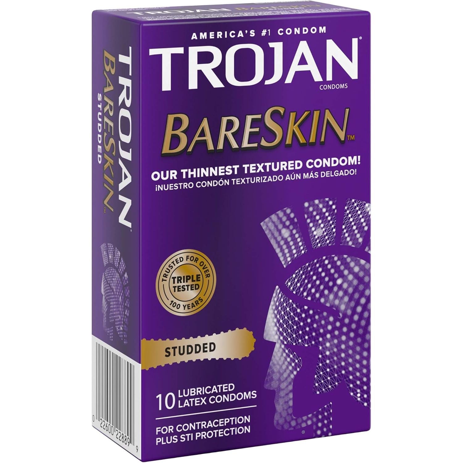 Buy now Trojan Studded Bareskin Lubricated Condoms - 10 Count at indiglob india