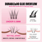 Flare Lashes With Invisible Band DiyNatural Eyelash Extension Kit Bond SealEyelash Glue and Lash Remover Beginner FriendlyIndividual Lashes Waterproof and Long lastingMakeup