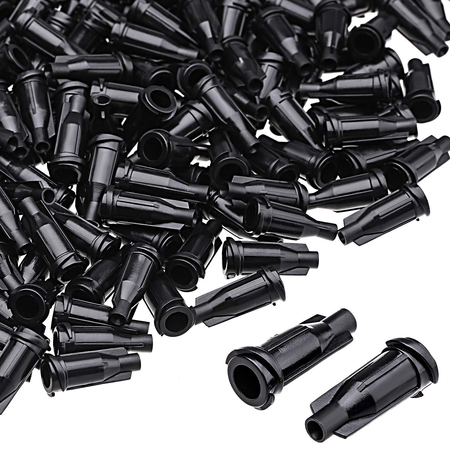 Buy now Gejoy 250 Pack Syringe Tip Caps Dispensing Needle Tip Cap (Black) Default at indiglob india