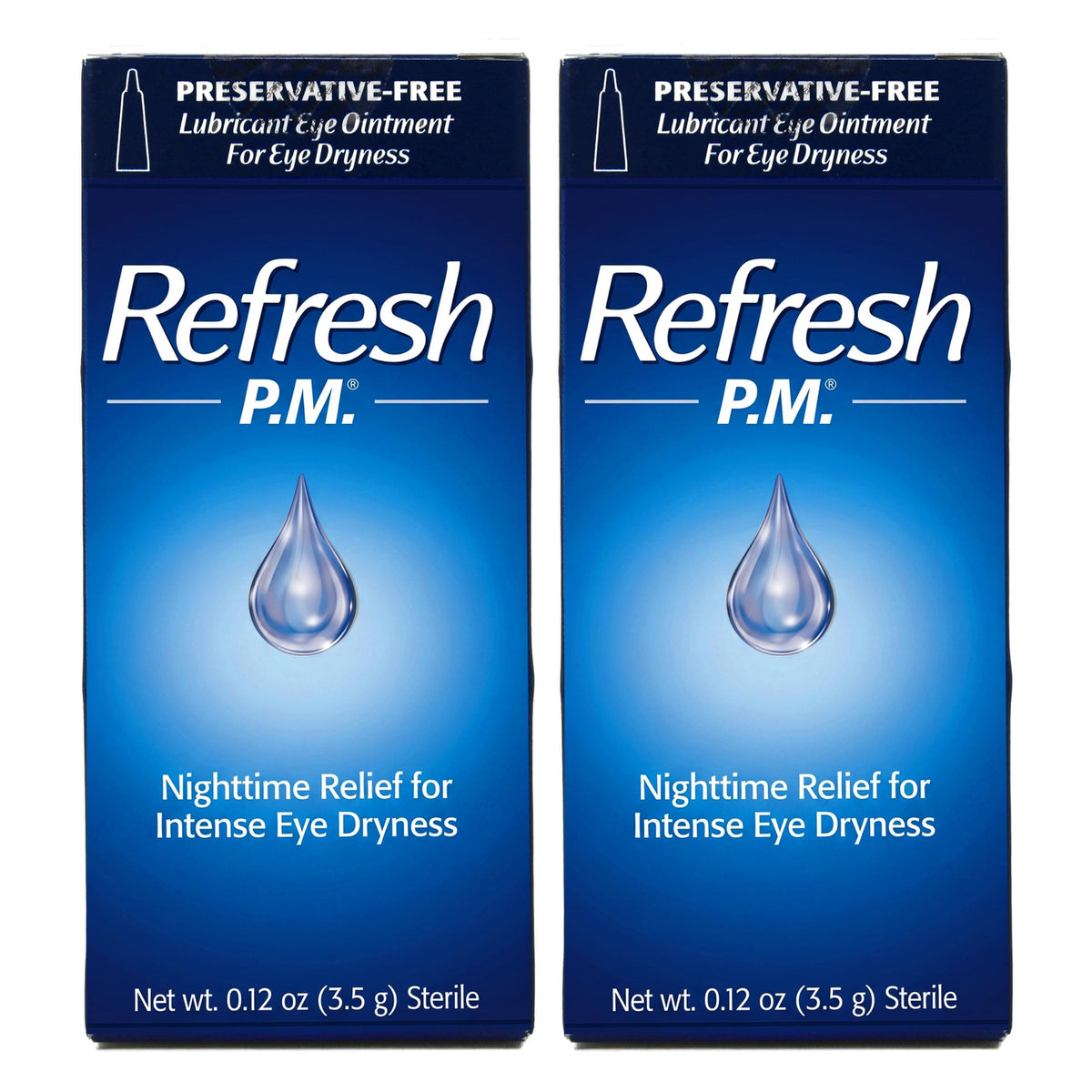 Allergan Refresh P.M Lubricant Eye Ointment, 0.12 Ounce (Pack of 2)