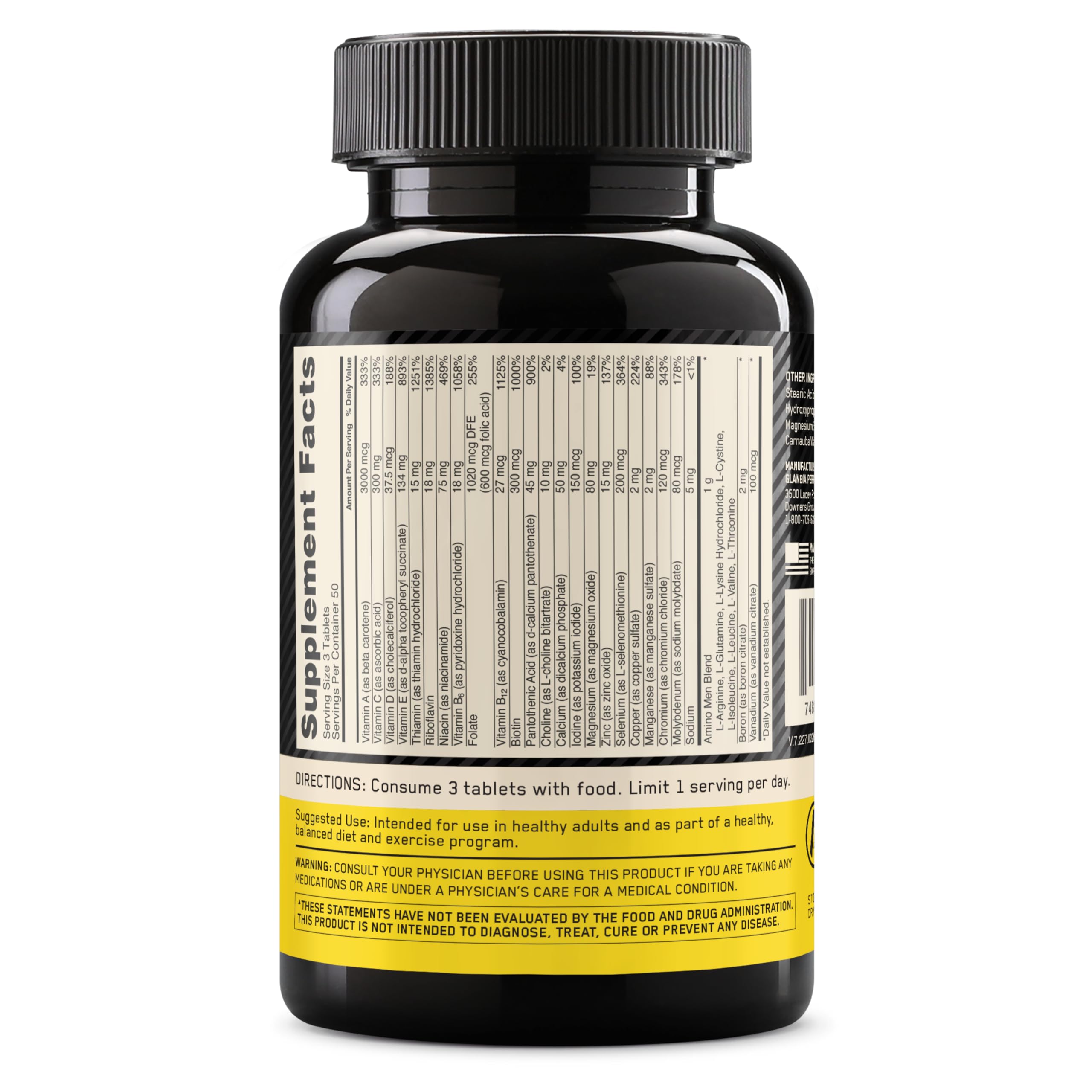 Optimum Nutrition Opti-Men, Vitamin C, Zinc and Vitamin D, E, B12 for Immune Support Mens Daily Multivitamin Supplement, 150 Count (Packaging May Vary)