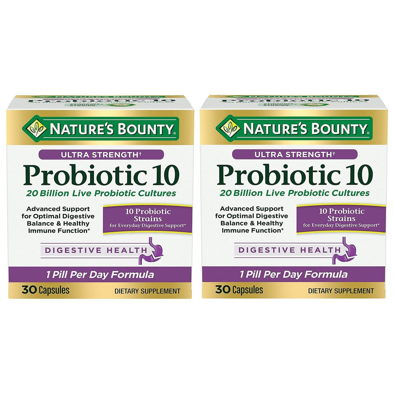 Nature's Bounty Probiotic 10 Daily Probiotic Supplement, 30 Capsules
